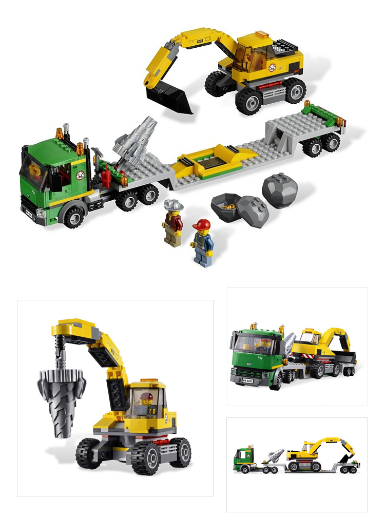 乐高lego*拼装积木城市系列 采矿车 挖掘机运输l4203