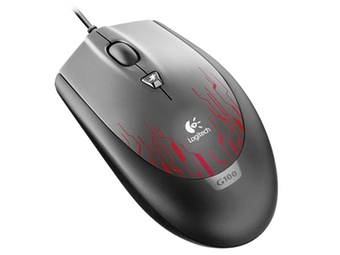 罗技（Logitech）910-002546 G100游戏鼠标（黑红色）