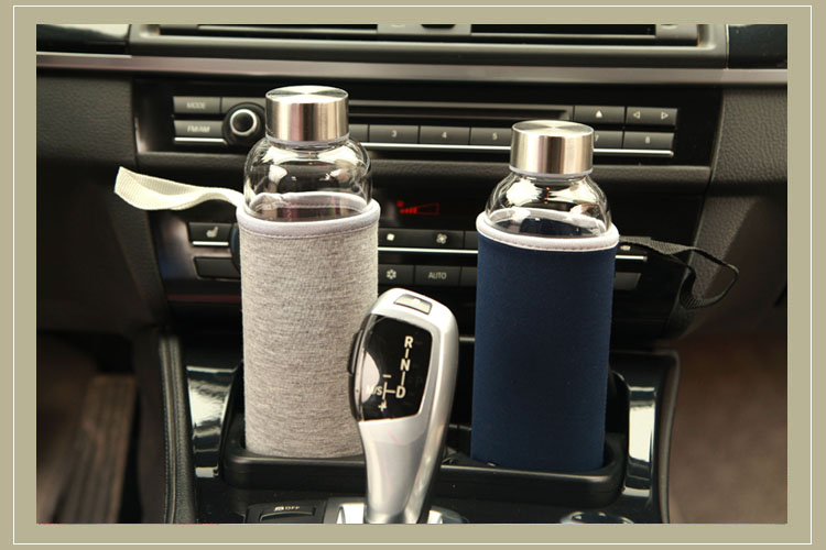 鸿蓝布套时尚玻璃水瓶550ml透明(蓝色)【图片 价格 品牌 报价】-国美