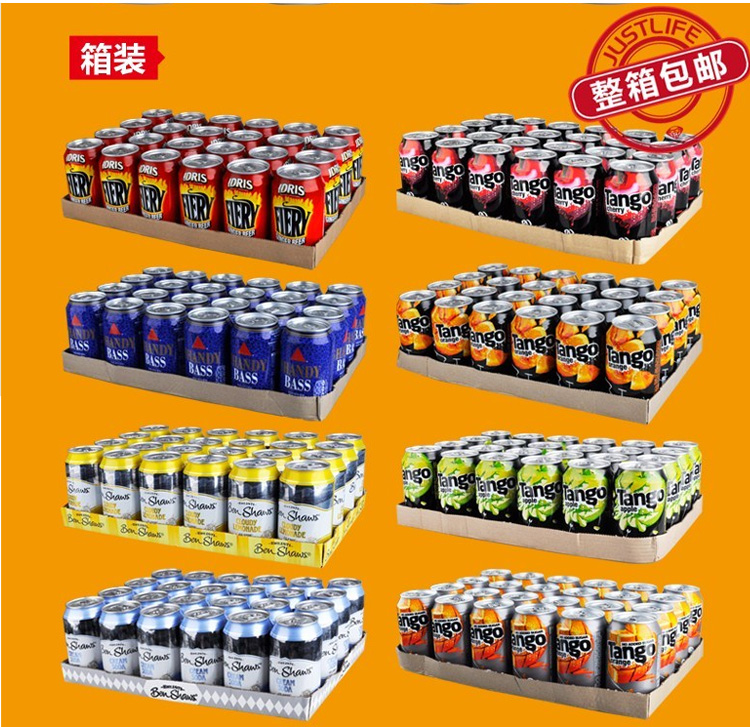 英国进口碳酸汽水饮料tango本秀系列混合330ml*6超值量贩