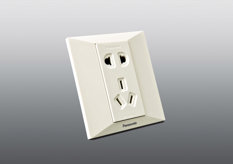 松下(panasonic)wmw122 二三极插座 简尚系列白色