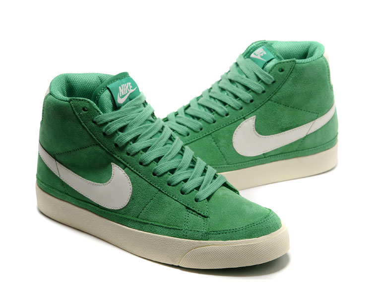 耐克nike blazer 开拓者高帮板鞋休闲板鞋运动鞋(草绿 40)