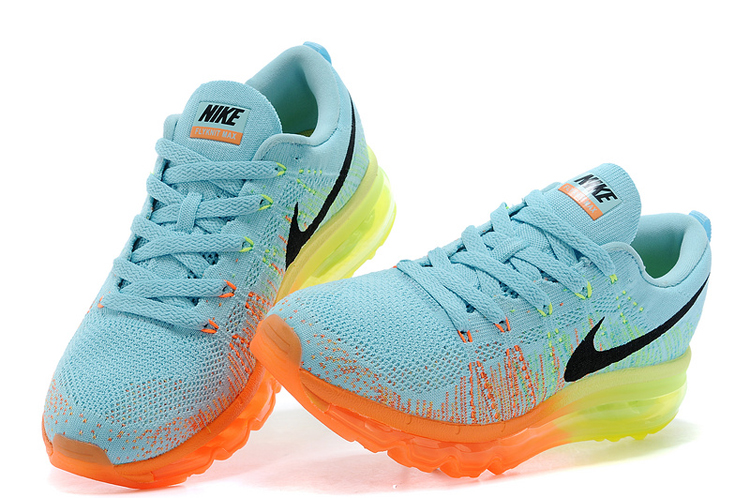 耐克nike flyknit air max 彩虹编织气垫飞线跑步鞋(620469-017 41)