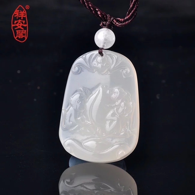 祥安阁三猴桃吊坠护身符 2015羊年属蛇人吉祥物(*防伪)