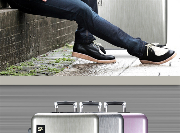 箱 20/24/28寸登机箱行李箱子(拉丝黑色 20) 店铺名称:尚层箱包旗舰店