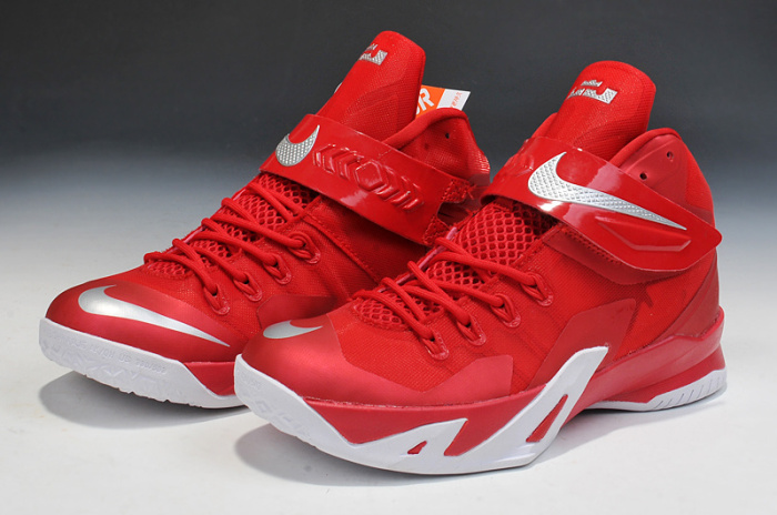 耐克/nike zoom soldier 詹姆斯士兵8篮球鞋653642-100(653642-417白