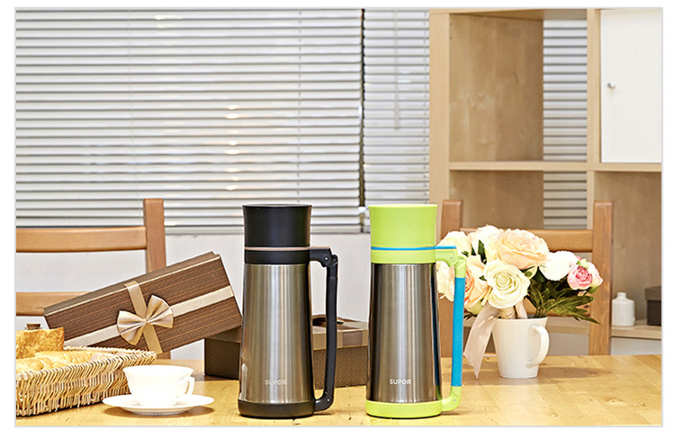 苏泊尔(supor) kc12ag1/kc15ag1竹韵系列大容量双层真空旅行保温壶 1.