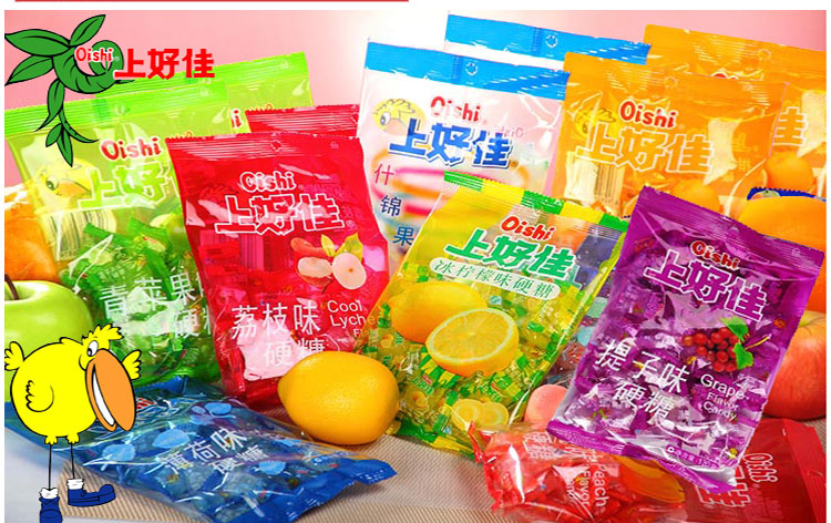 上好佳 水果硬糖喜糖 500g 什锦果味 1袋