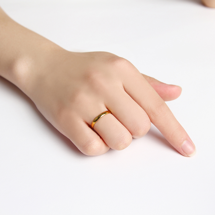 荟萃珠宝 足金戒指 光戒