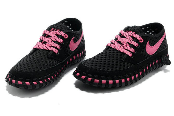 耐克acg编织男女鞋 夏季nike网鞋透气户外沙滩洞洞鞋(浅黄~粉红 38)