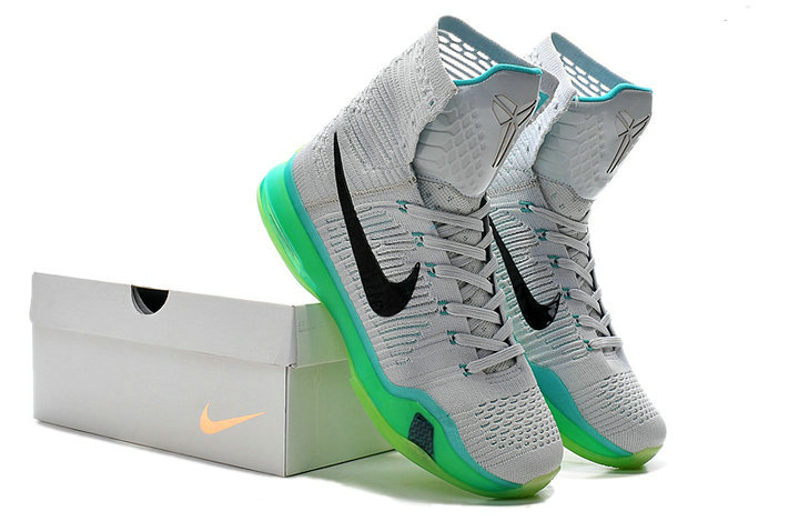 专柜* 耐克/nike 科比10代高帮篮球鞋 kobe10篮球鞋 编织 精英紫 黑白