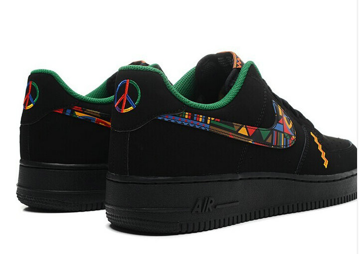 专柜* 耐克/nike air force 1 af1空军一号板鞋 黑色反战标志 488298