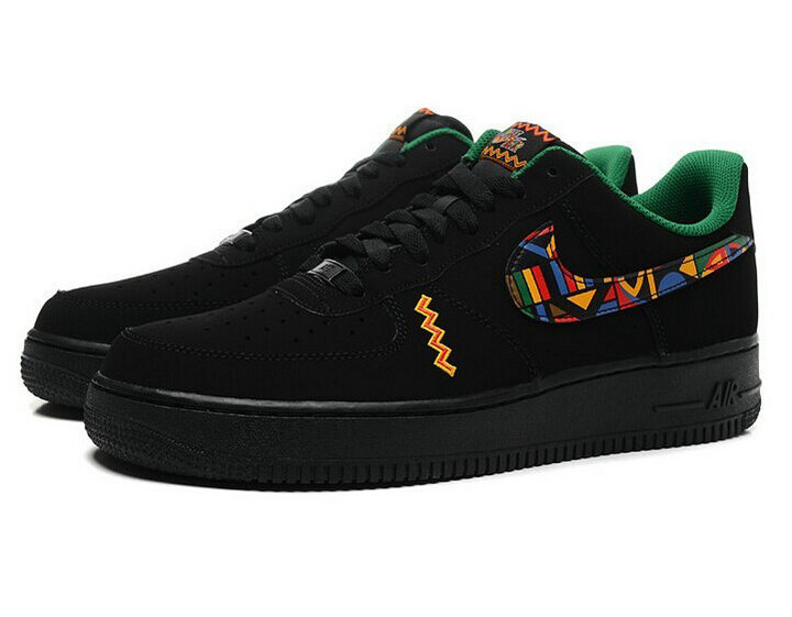 专柜* 耐克/nike air force 1 af1空军一号板鞋 黑色反战标志 488298