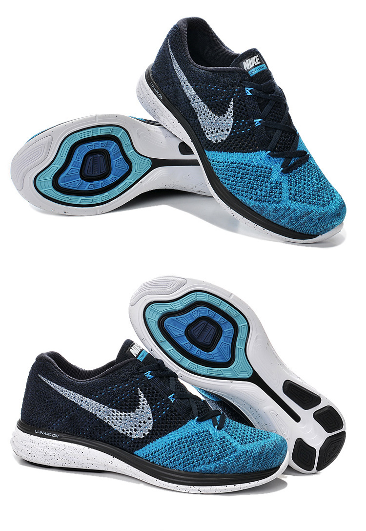 耐克nike flyknit lunar 3登月飞线超轻跑步鞋男鞋(深灰白 41)