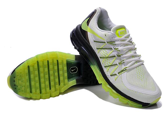 nike 耐克air max运动鞋 耐克男鞋 全掌气垫跑步鞋(煤黑桔红荧光绿 45