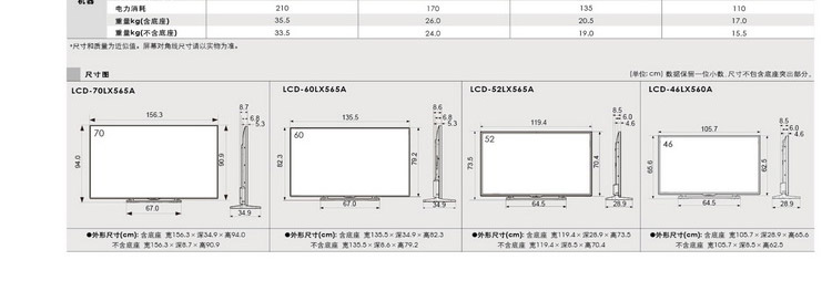 夏普(sharp)lcd-70lx565a 70英寸 全高清 安卓智能電視 日本原裝液晶